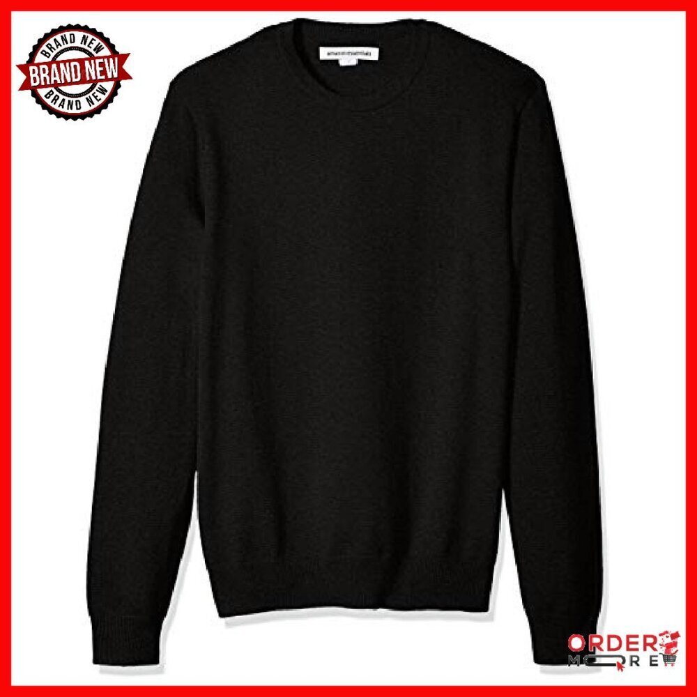 Men's 100% Cotton Cable Knit Crewneck Sweater Regular Fit Long Sleeve - Picture 2 of 5